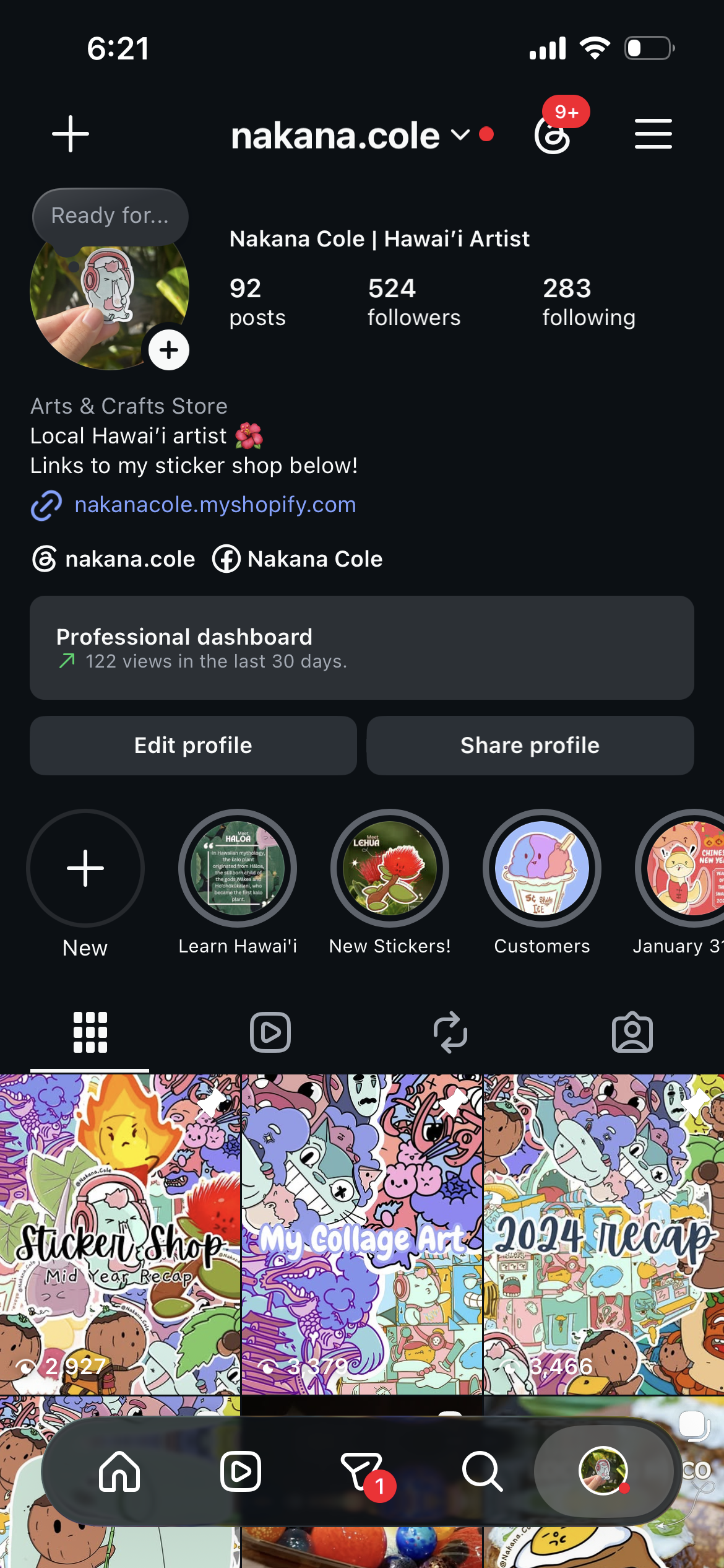 Nakana Cole Instagram page
