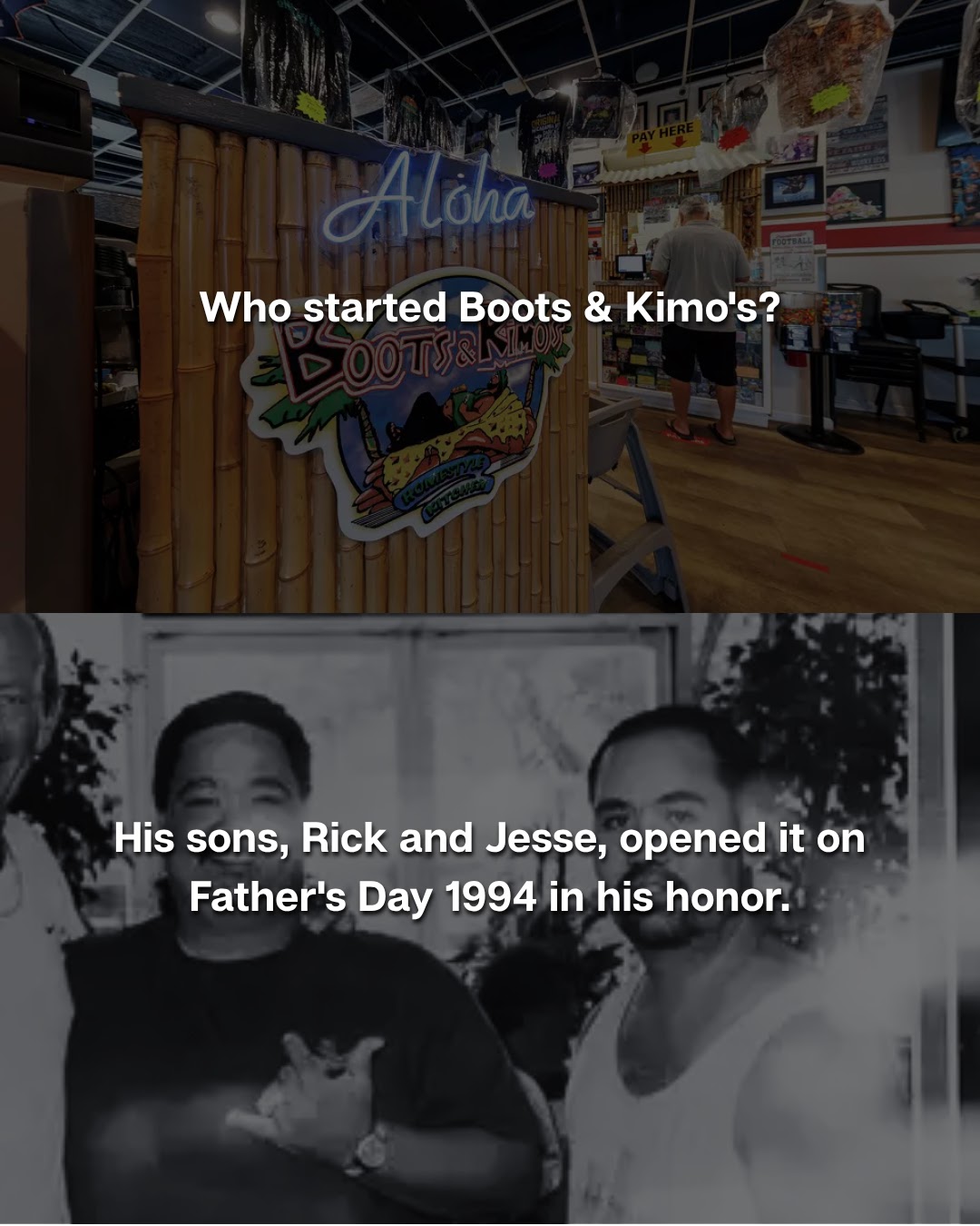 Boots and Kimo's Mo'olelo Spotlight slide