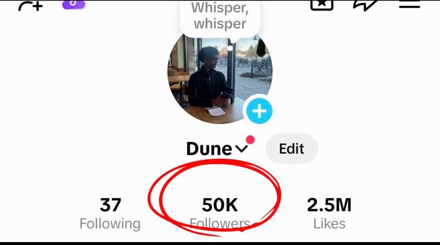 Dune first account: 50K followers, 2.5M likes