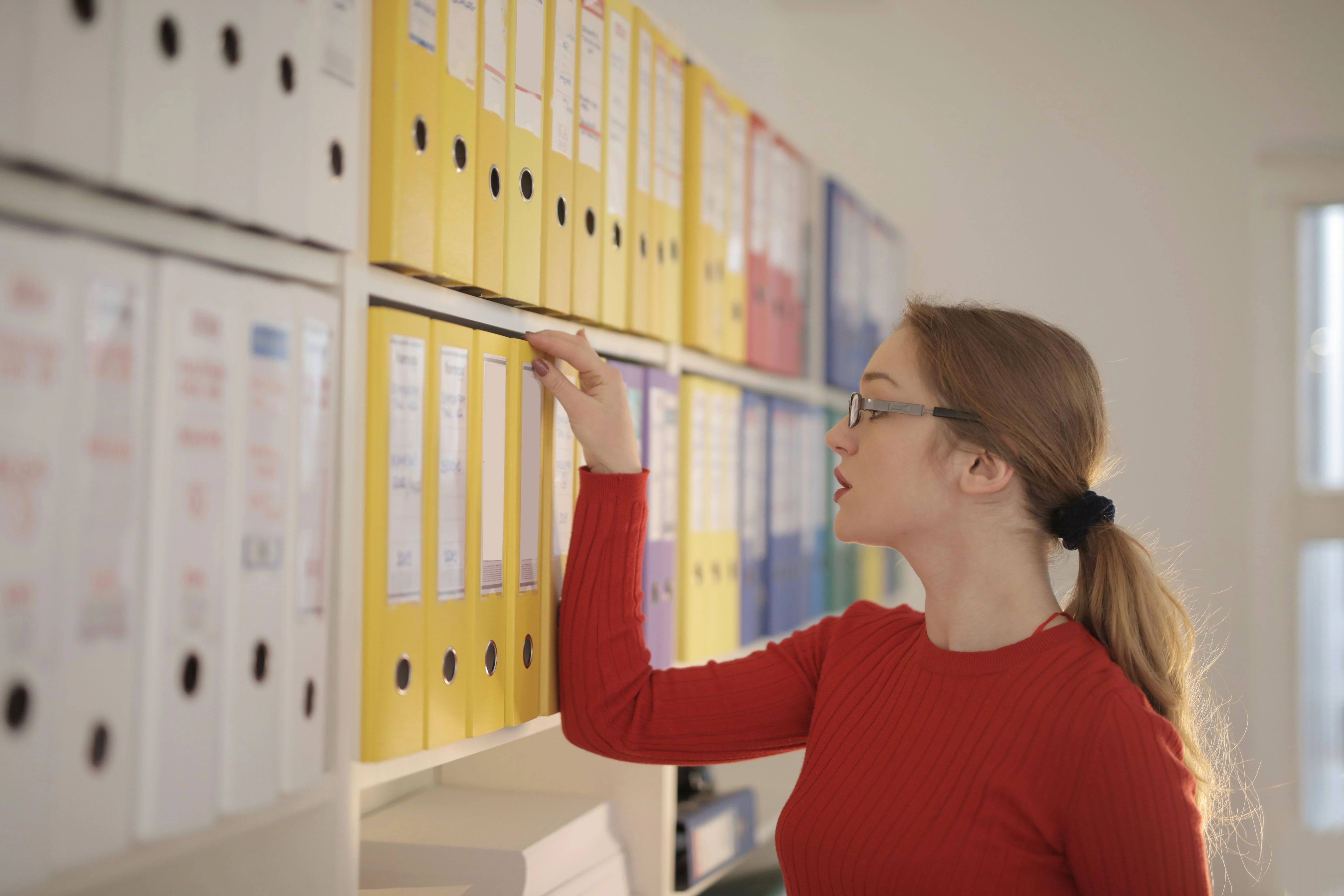 Organized bookkeeping records being reviewed and reconstructed for a Florida business