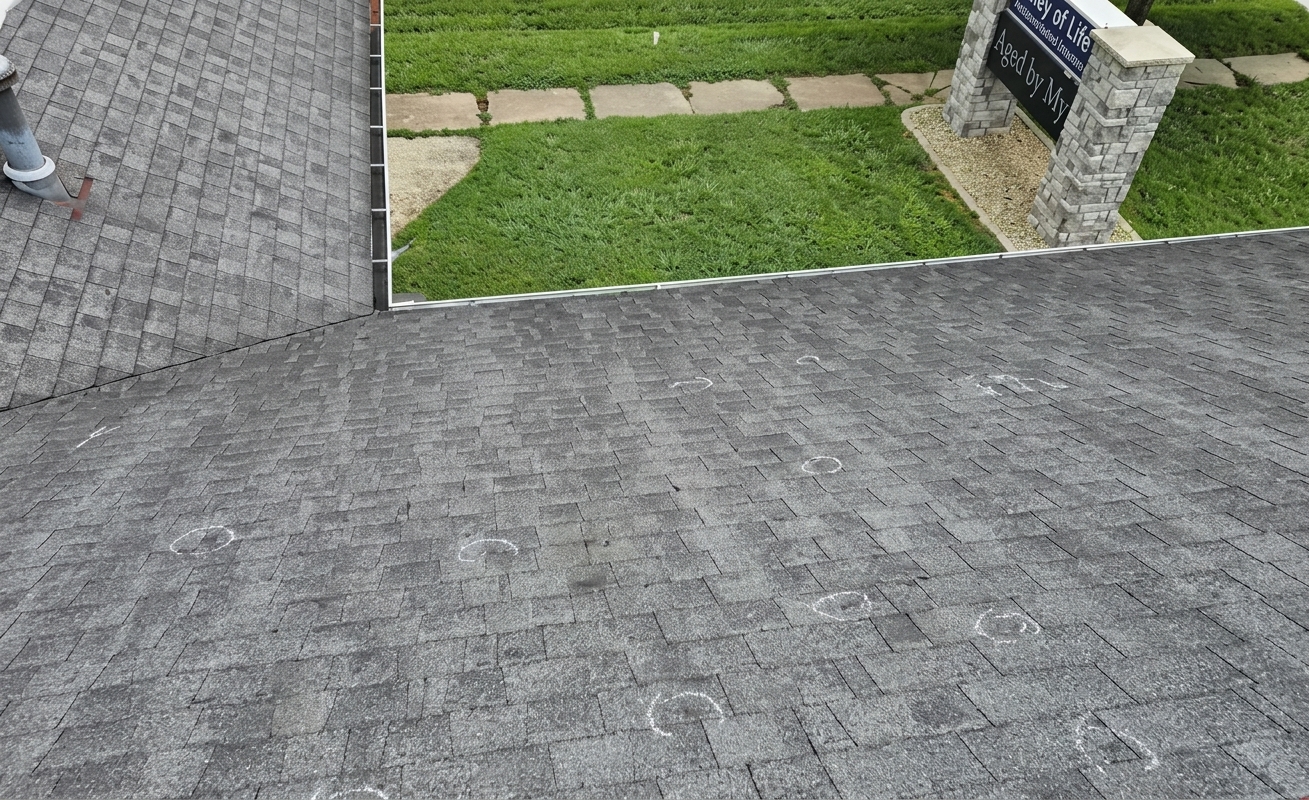 Roof repair project photo