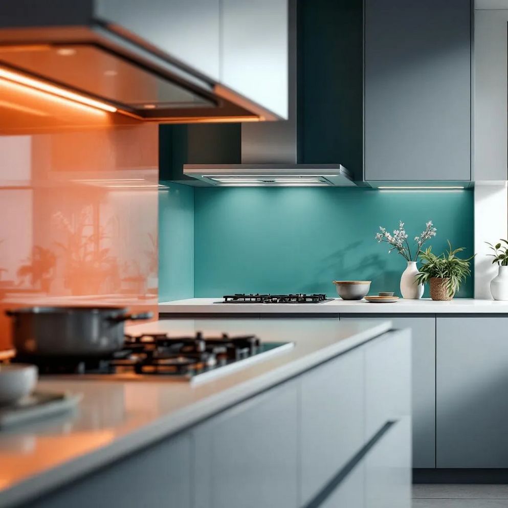 Accent-Focused Cooking Area