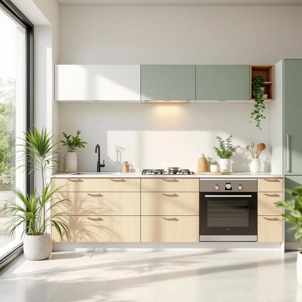 A fresh modern kitchen inspired by spring A fresh modern kitchen inspired by spring