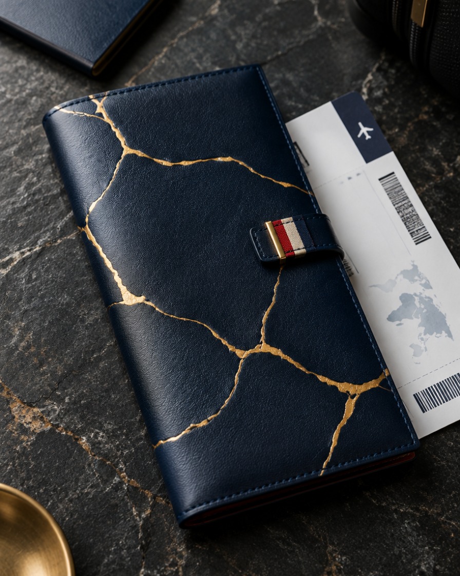 Navy Travel Wallet