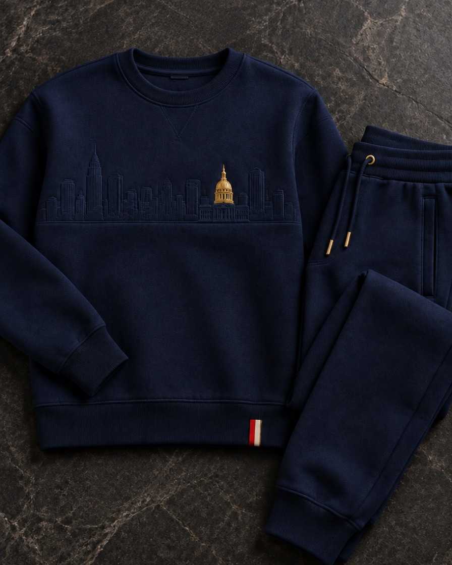 Navy Crewneck Set