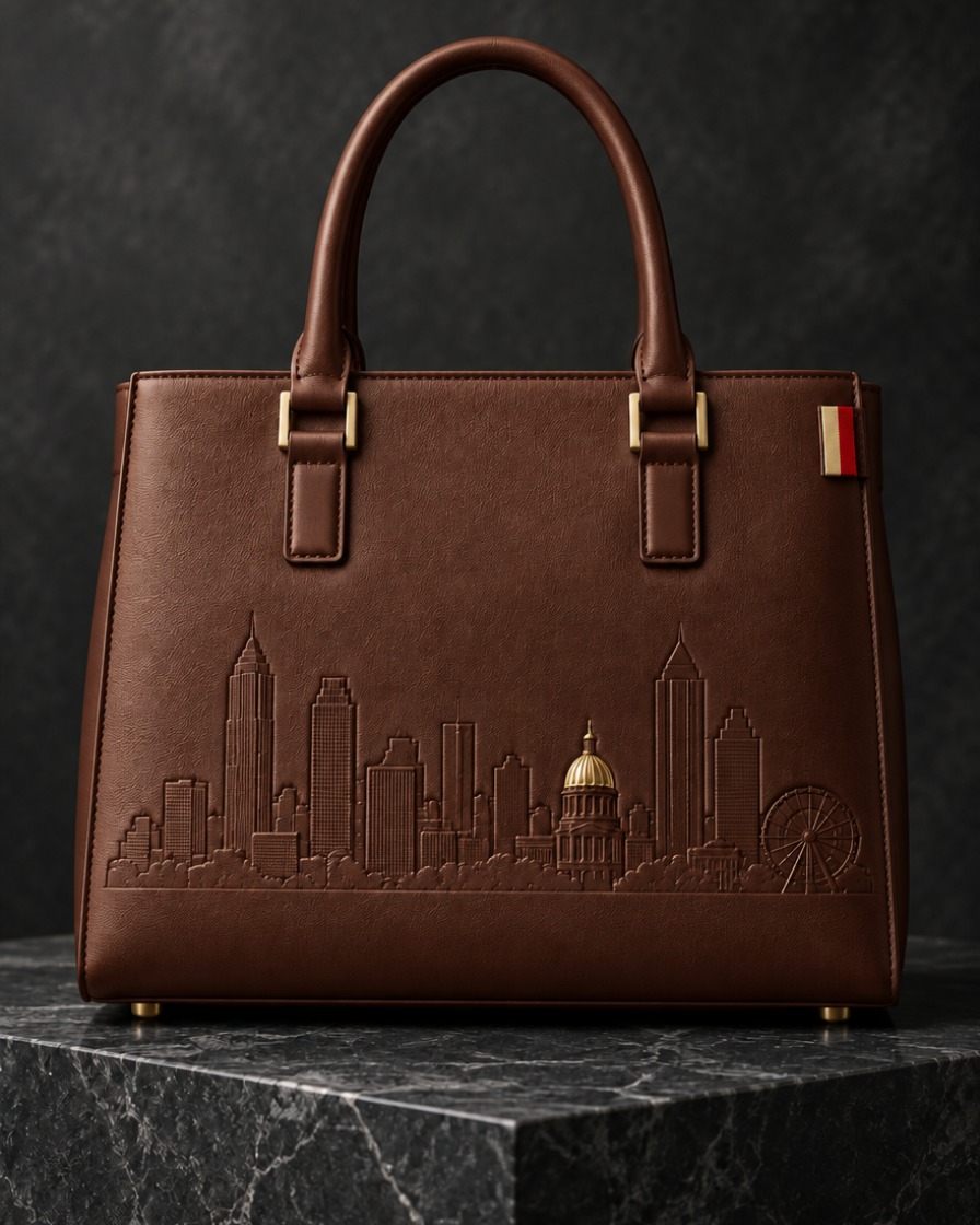 Brown Skyline Tote Bag