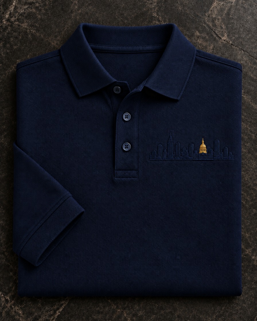Navy Skyline Polo