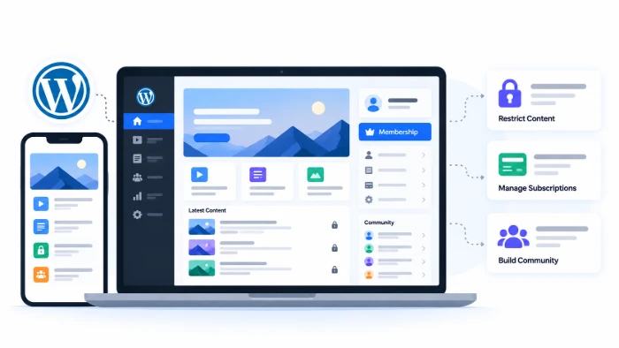 WordPress Membership login portal and content locking