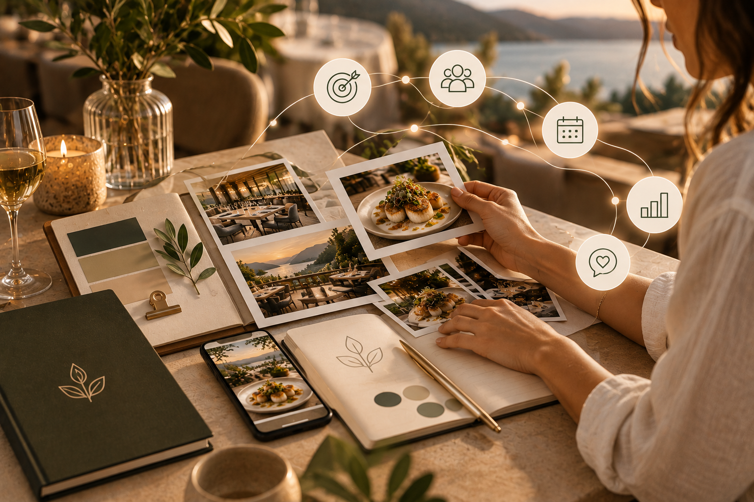 A checklist of business details being compared across a website, a map listing and a directory entry