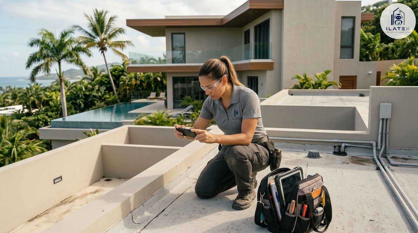 Inspección profesional de techo por Ilatek Techos en Aguada, Puerto Rico — informe fotográfico