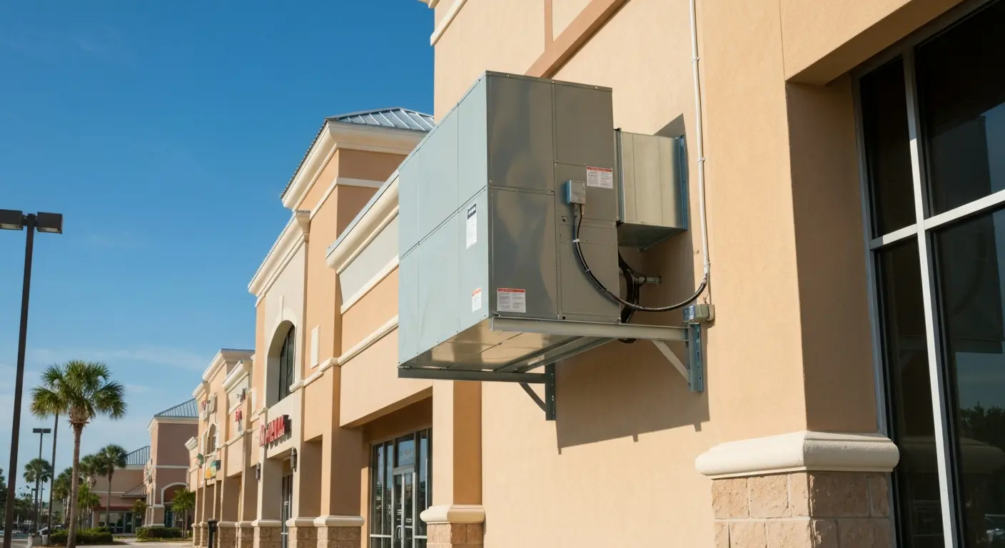 Commercial HVAC installation