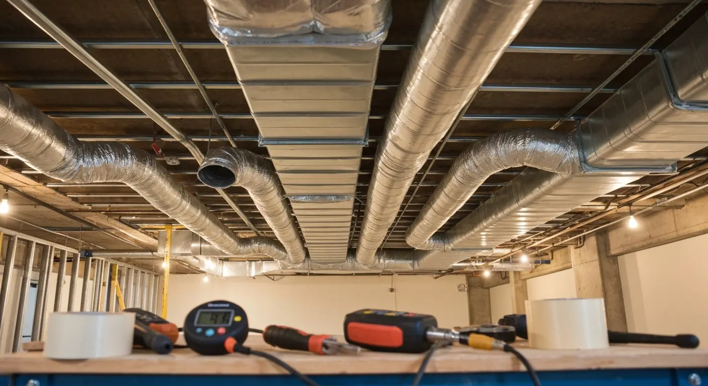 HVAC ductwork and control installation