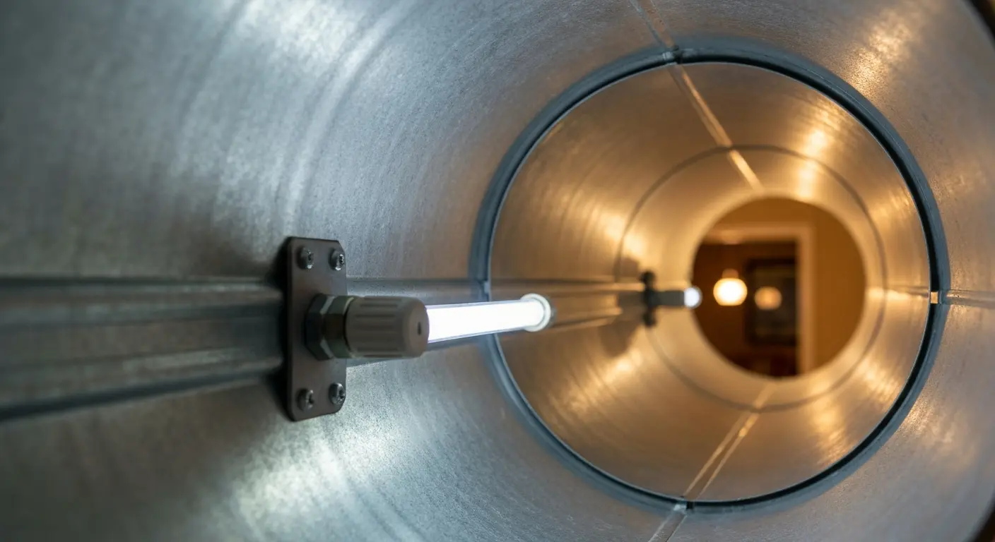 UV light installation in ductwork