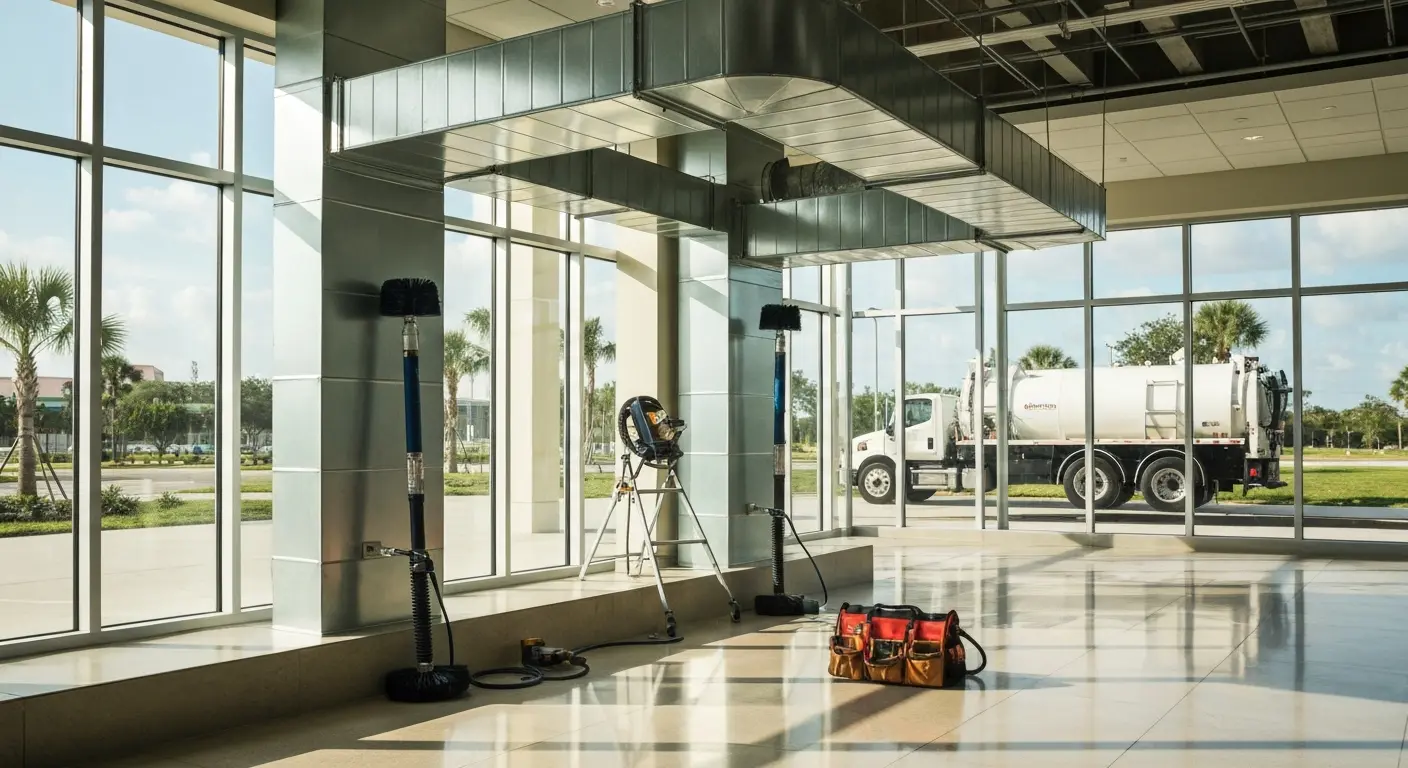 Commercial duct cleaning service