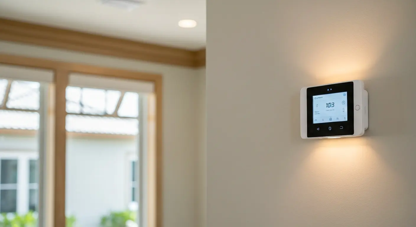Smart thermostat installation in Naples home