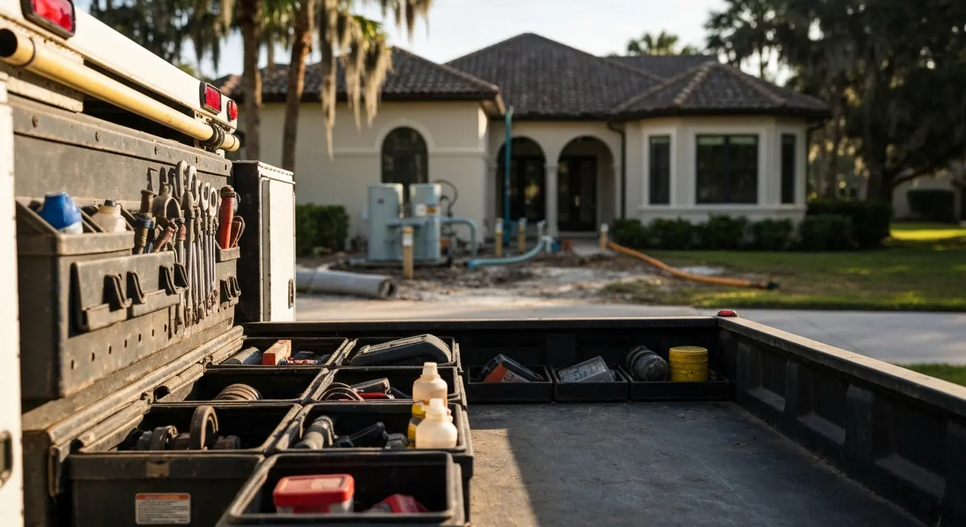 Service vehicle ready for dispatch
