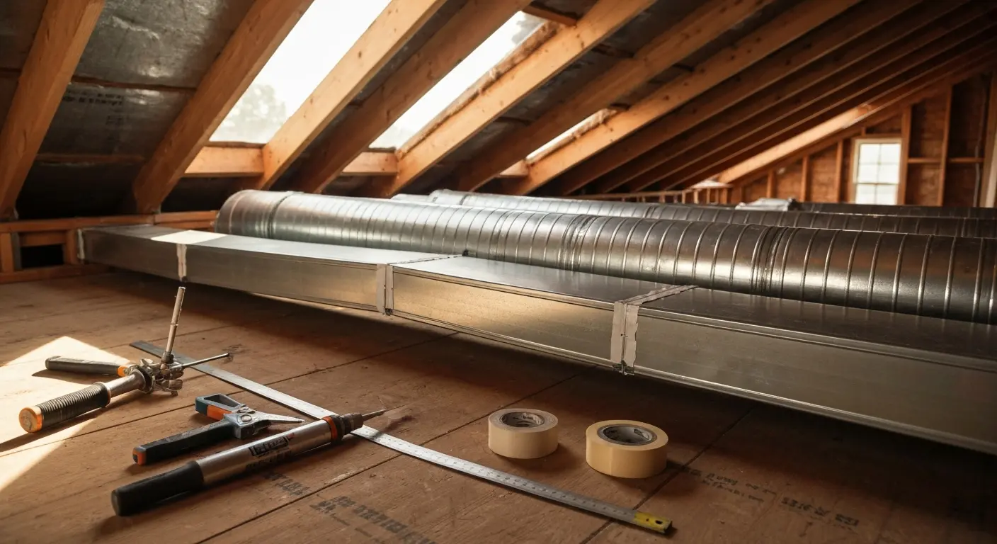 Duct sealing and repair work