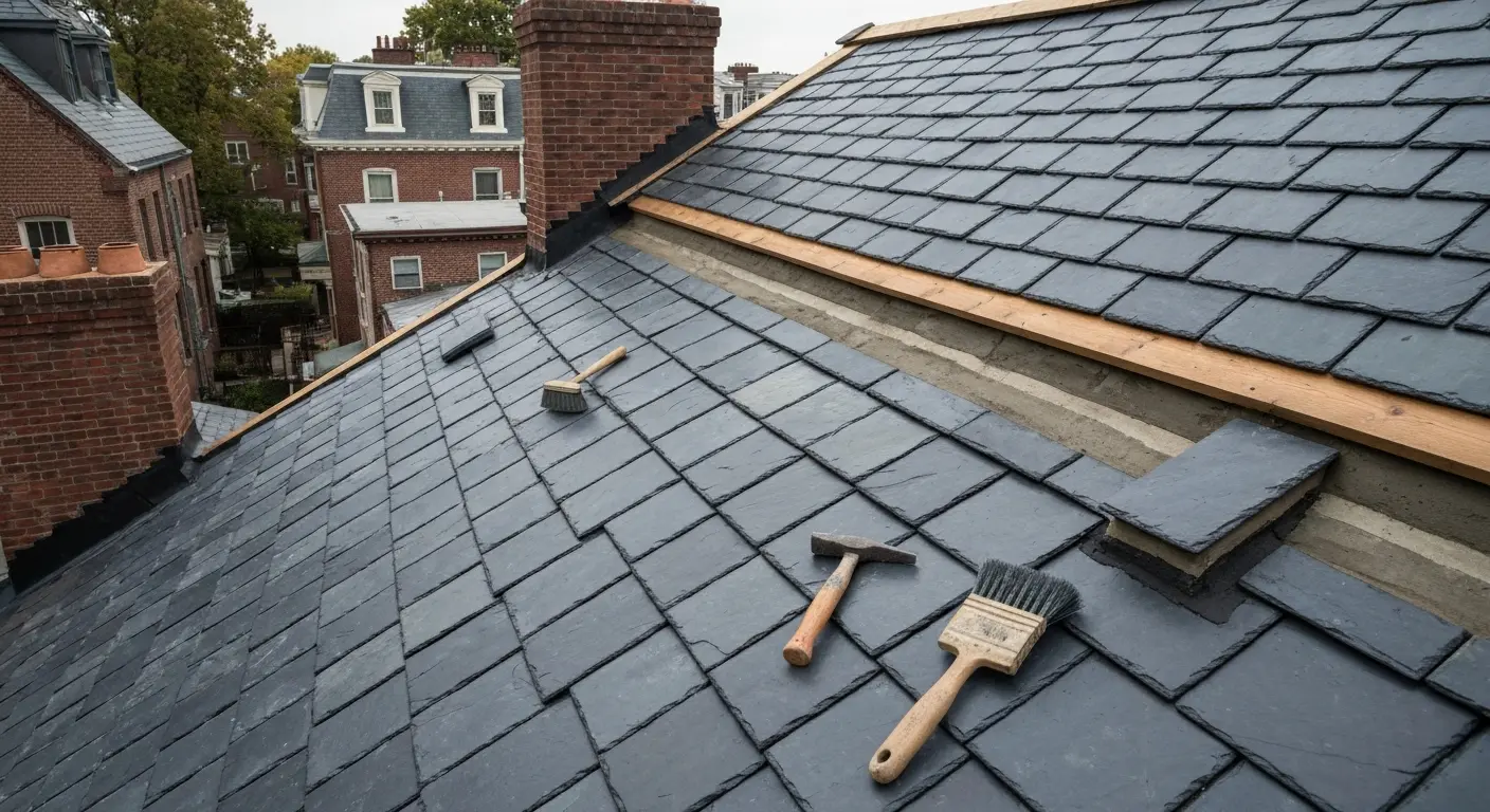 Slate roof detail