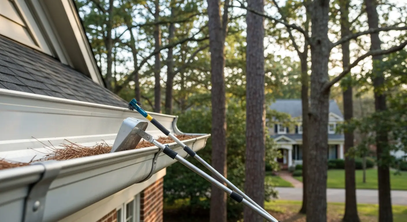 Gutter cleaning job