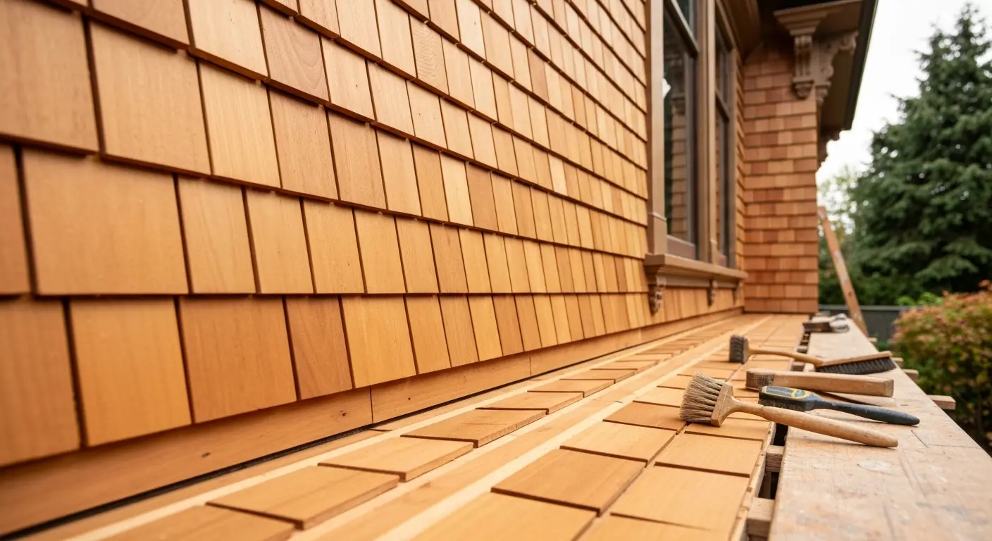 Cedar shakes on historic home