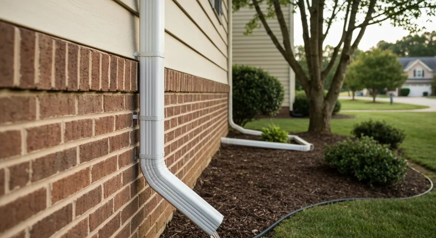 Downspout installation