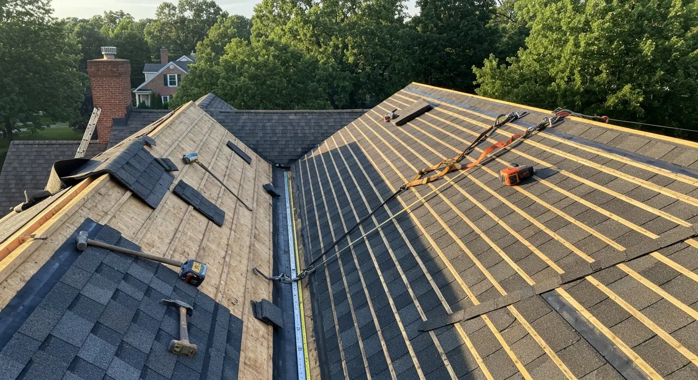 Asphalt shingle tear off