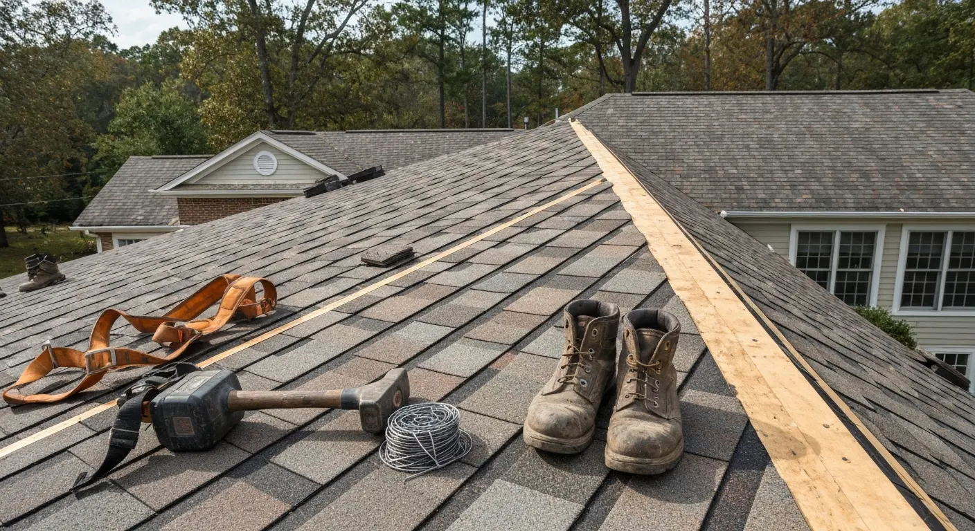 Roof replacement work