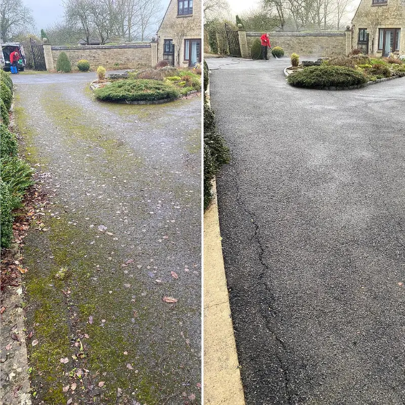 Block Paved Driveway Cleaned