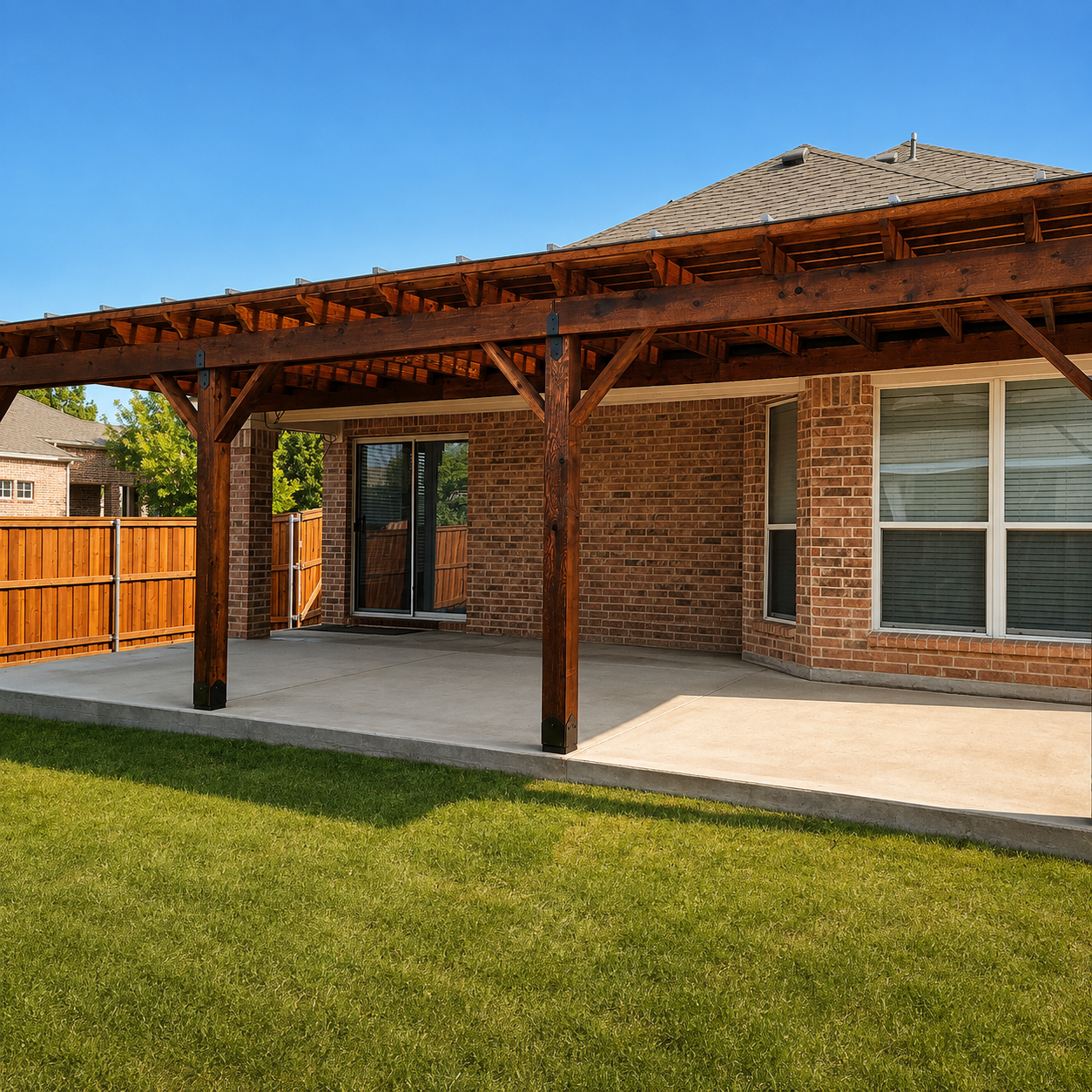 Pergola and patio project by Make Me A Fence