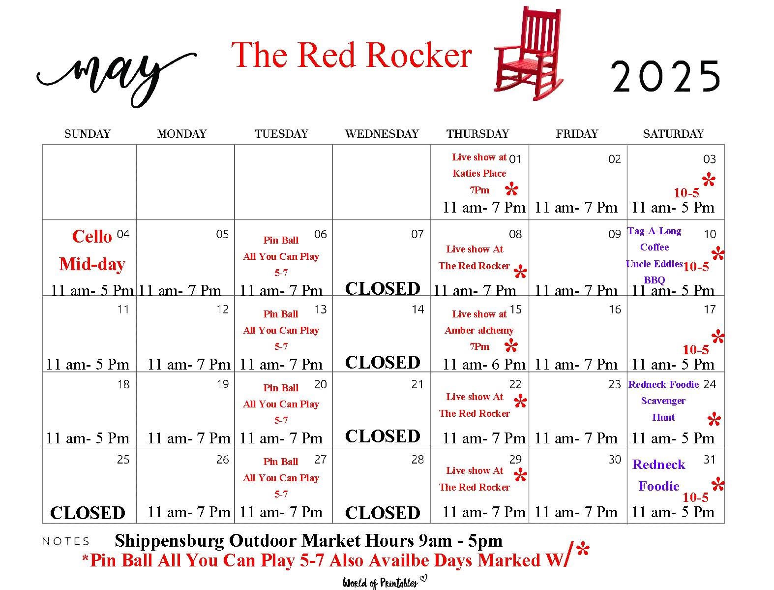 February Event Calendar