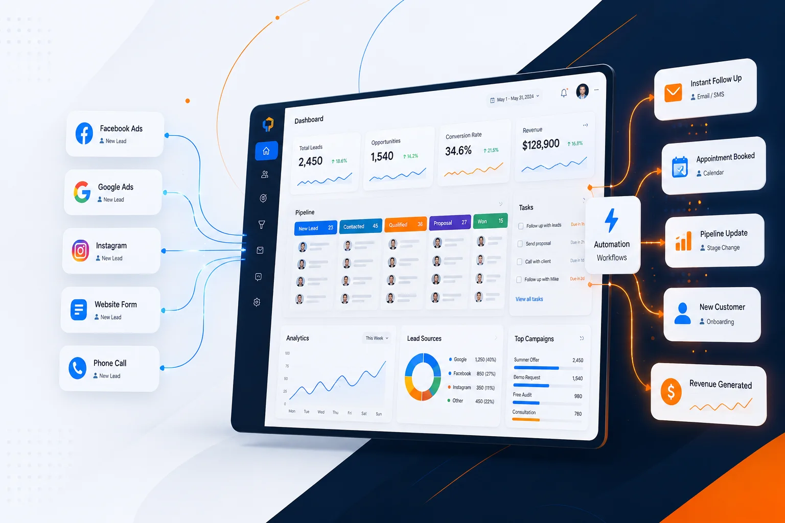 GHL management and automation