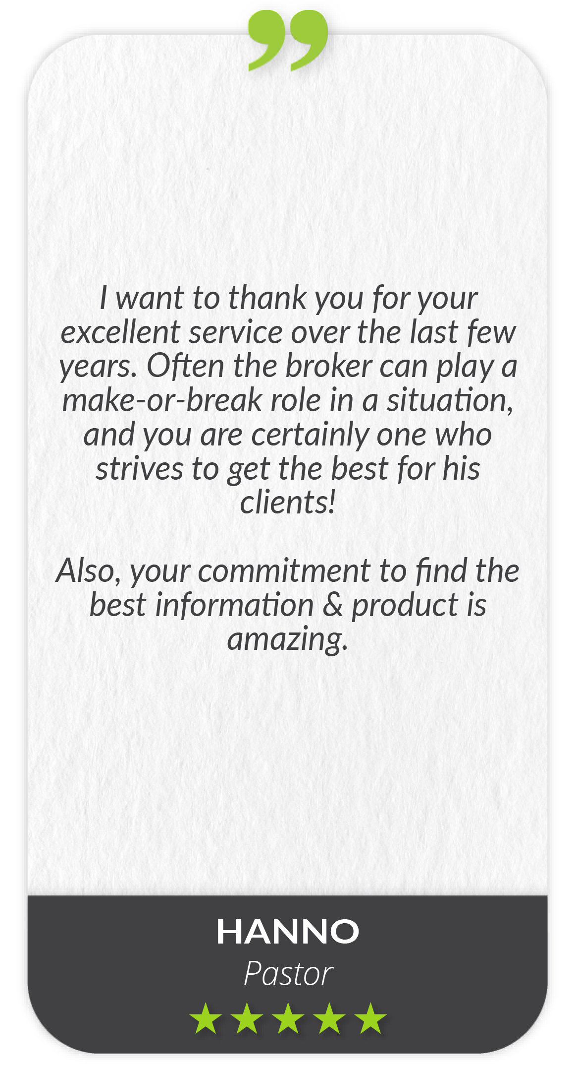 Testimonial