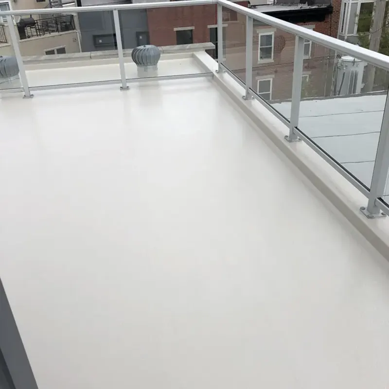 Modern house showcasing a durable fiberglass roof installation