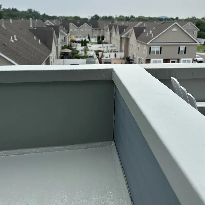 Roof coating fiberglass application providing waterproof protection in Upper Darby