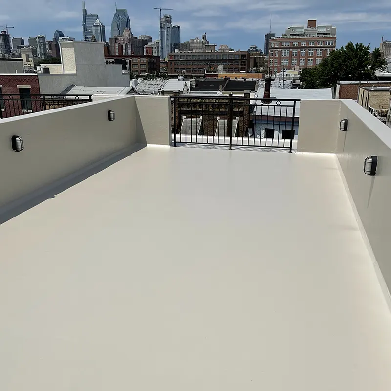 Fiberglass roofing installation in Bensalem, PA on a residential property