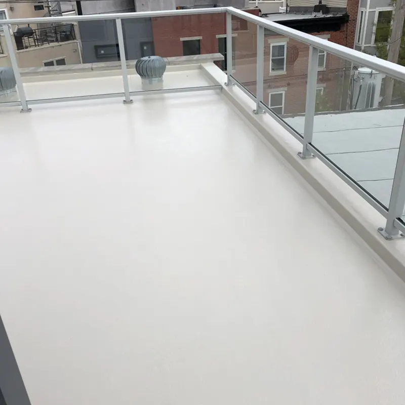 Commercial fiberglass roof system in Bensalem providing durable coverage.