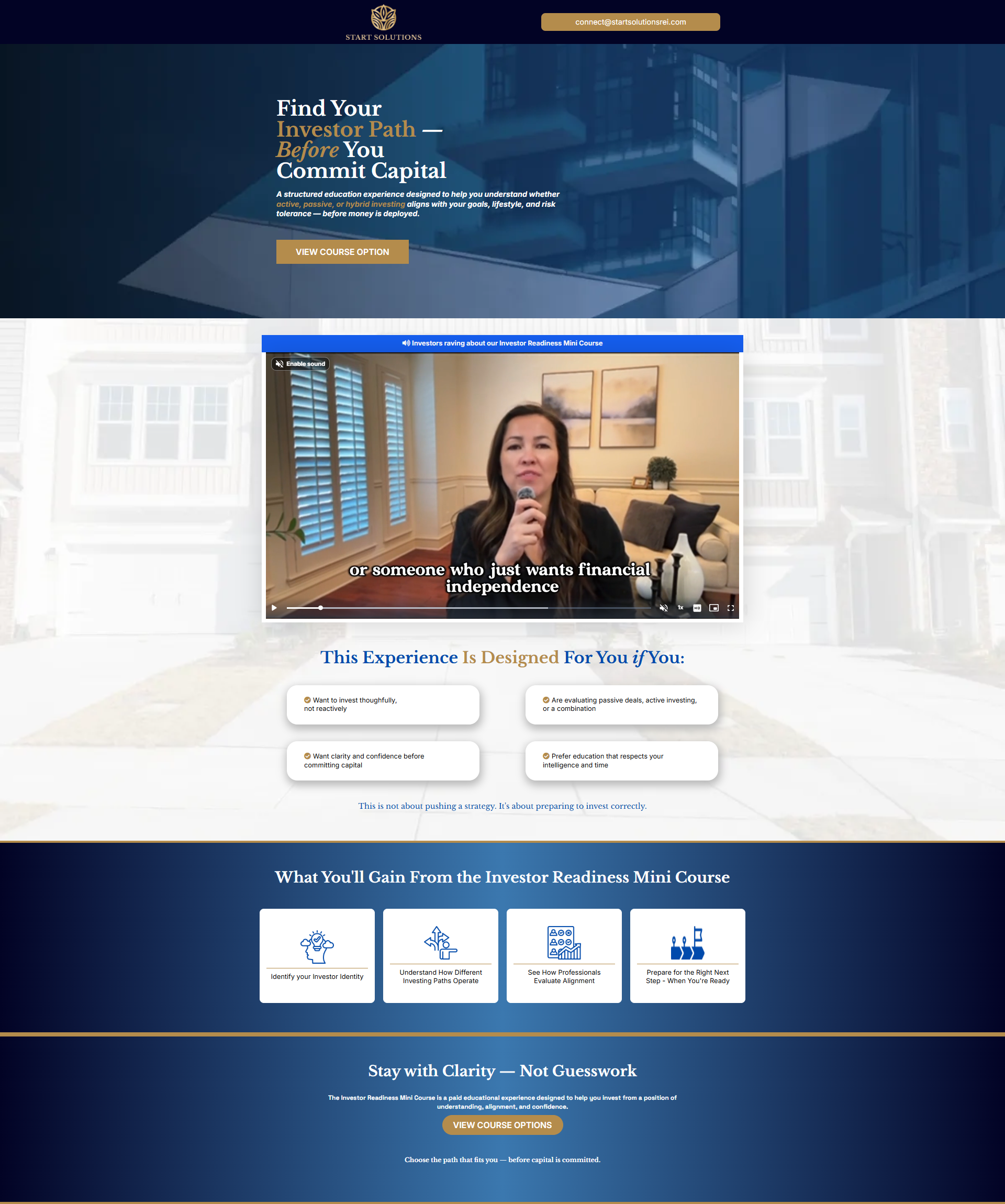 Investor Readiness Mini Course Funnel