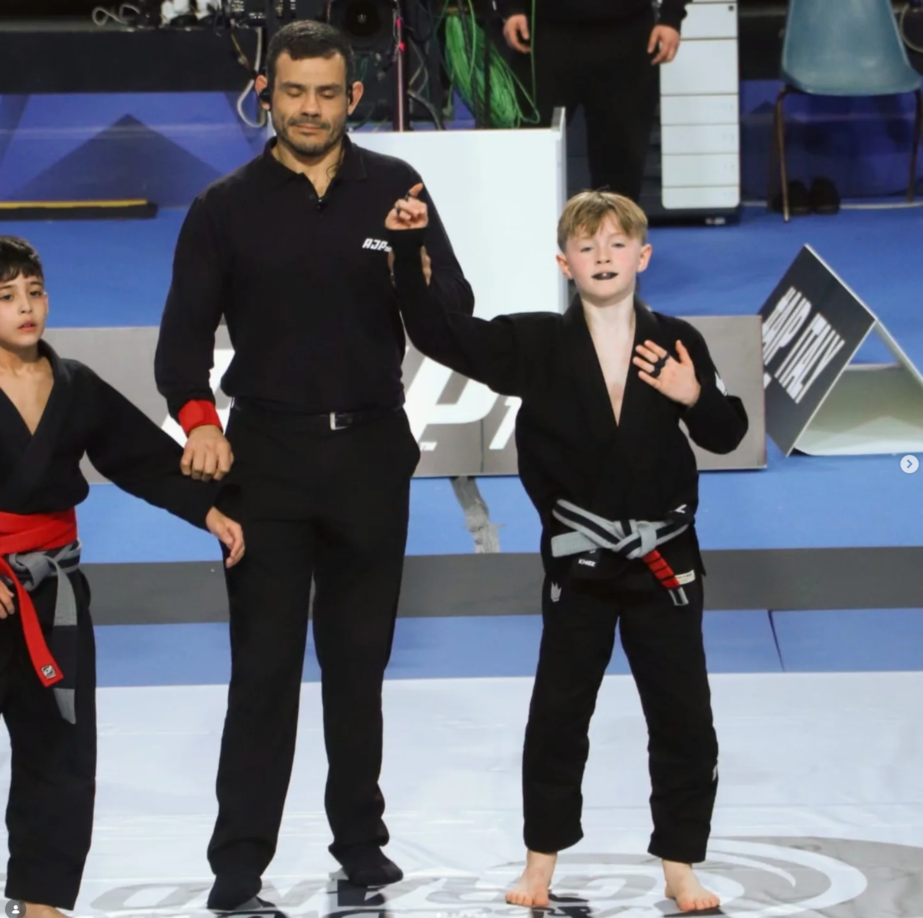 Kids winning a competition with Avant-Garde BJJ