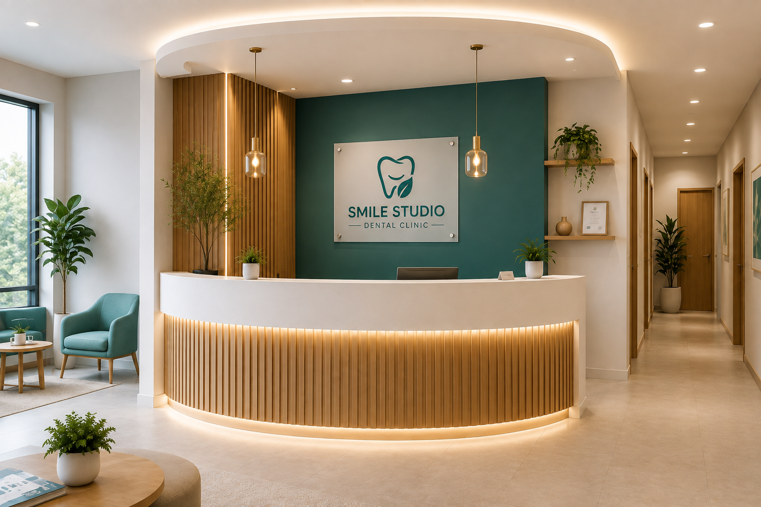 Clinic reception desk