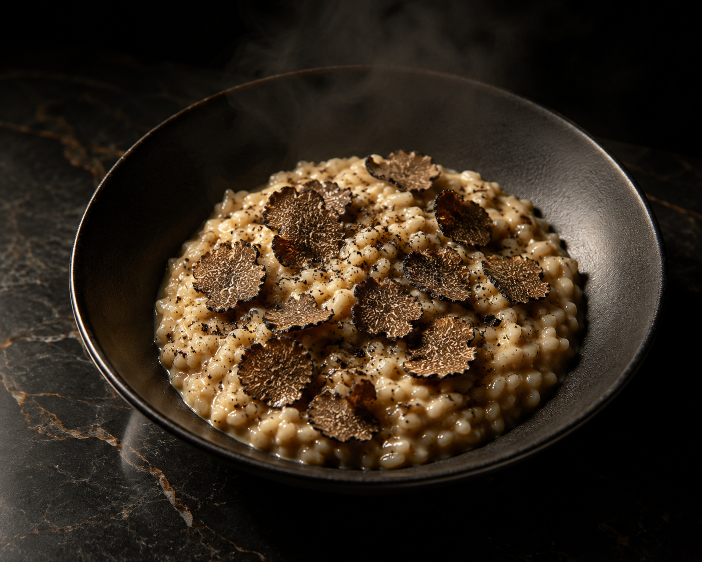 Risotto al Tartufo Nero at La Dolce Roma