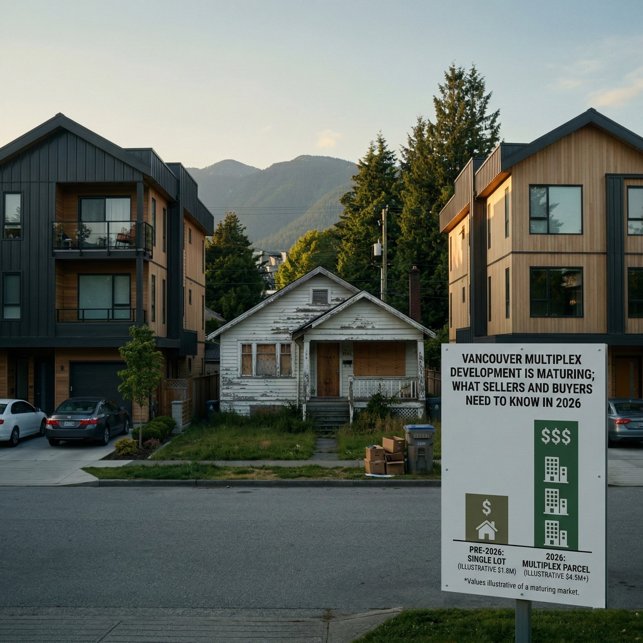 As Vancouver’s multiplex market stabilizes in 2026, the "zoning rush" is over. Discover essential insights for sellers, buyers, and investors on navigating land value, construction costs, and the shift toward disciplined, high-quality infill development. As Vancouver’s multiplex market stabilizes in 2026, the "zoning rush" is over. Discover essential insights for sellers, buyers, and investors on navigating land value, construction costs, and the shift toward disciplined, high-quality infill development.