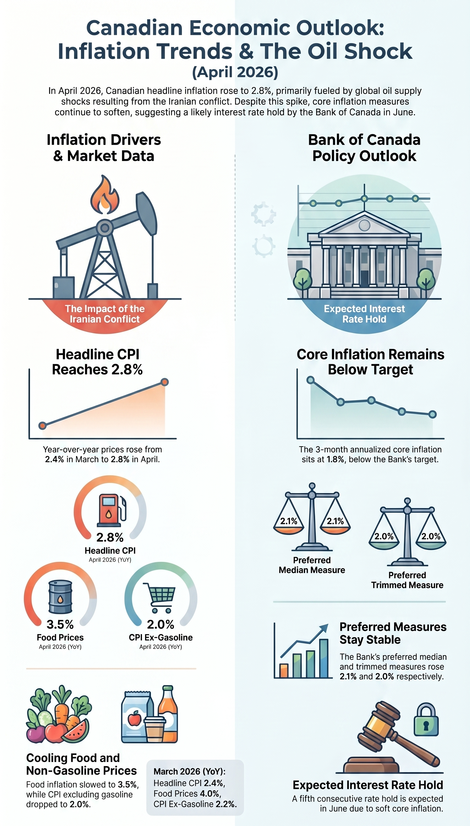 Canadian inflation moved higher in April, with CPI rising 2.8% year over year, up from 2.4% in March.  At first glance, that looks like a setback. But the more important detail is that inflation excluding gasoline actually cooled to 2.0%, and the Bank of Canada’s preferred core measures remain close to target.  For the real estate market, this matters because interest rate expectations are still one of the biggest factors affecting buyer confidence.  My read is that the Bank of Canada is more likely to hold rates in June while it watches how much of this inflation pressure is temporary, especially with oil prices being affected by global conflict.  For sellers, this means pricing still needs to be disciplined. Buyers are active, but they remain cautious, payment-sensitive, and very selective.  The market is not frozen, but it is not forgiving either.  If you are thinking about selling in Richmond or Greater Vancouver, the right strategy is not just “list and hope.” It is pricing properly, presenting well, and understanding how today’s economic signals affect buyer behaviour.
