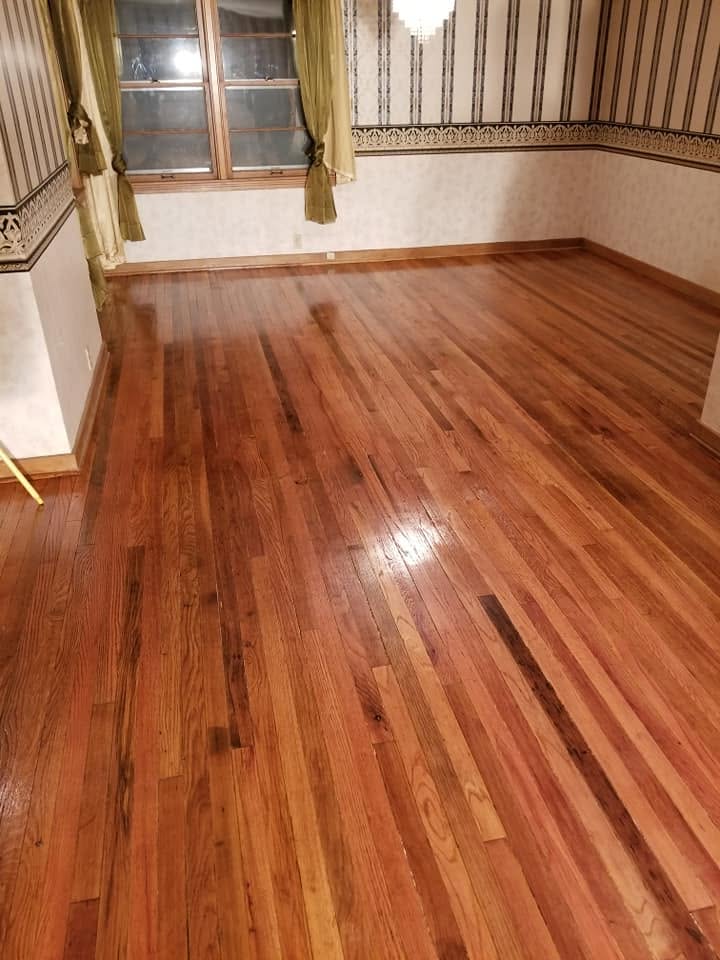 Refinished hardwood floors by Heritage Paint Works