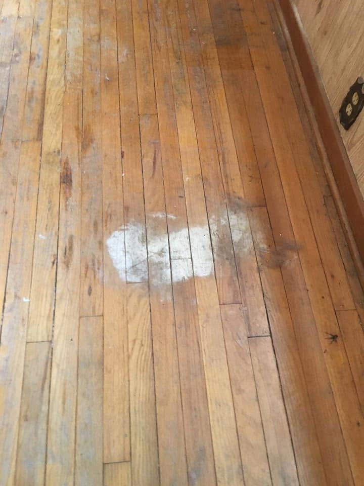 Hardwood floor restoration project Kansas