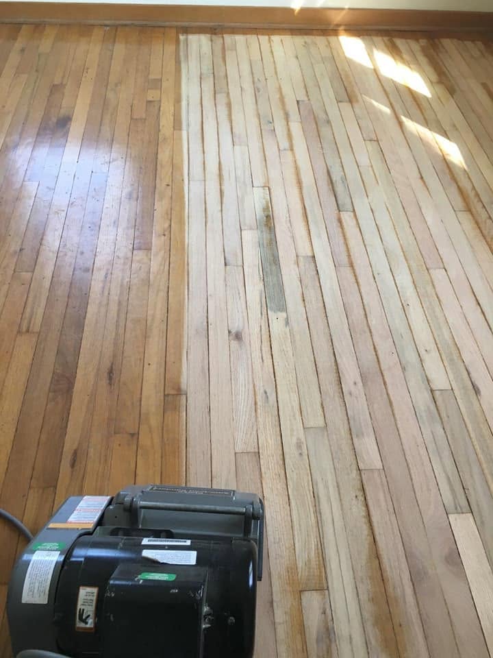 Hardwood floor project by Heritage Paint Works