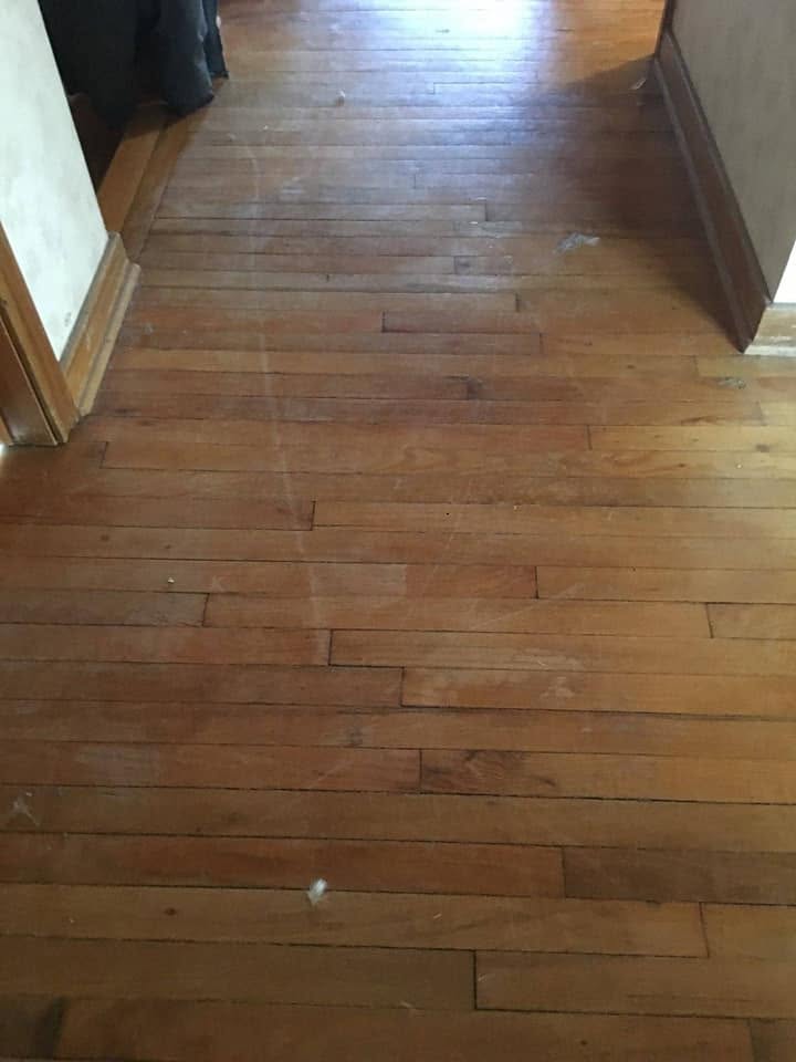 Wood floor refinishing project Kansas