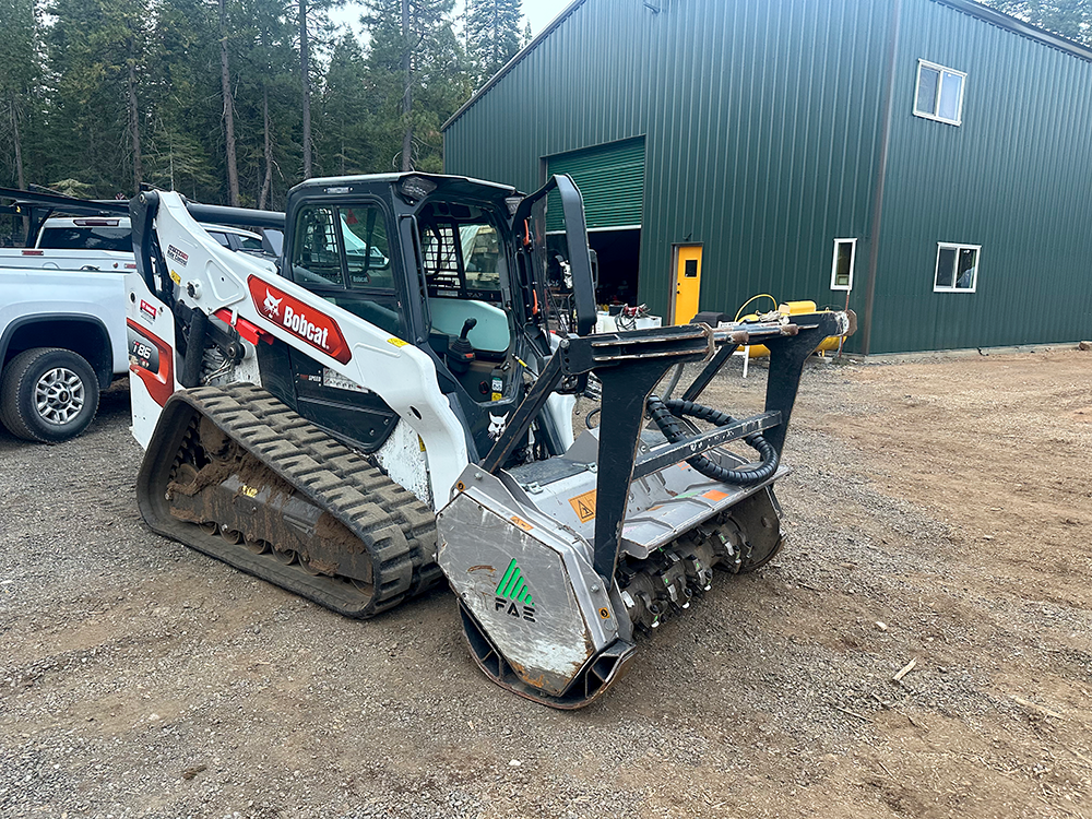 Mechanical brush removal on rural acreage