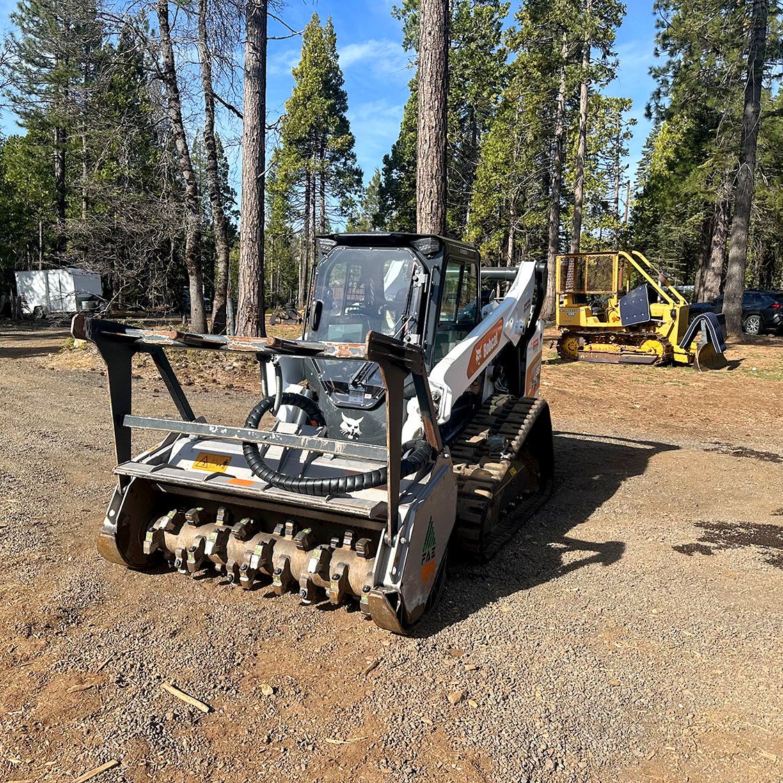 Defensible space zone cleared around a rural California home