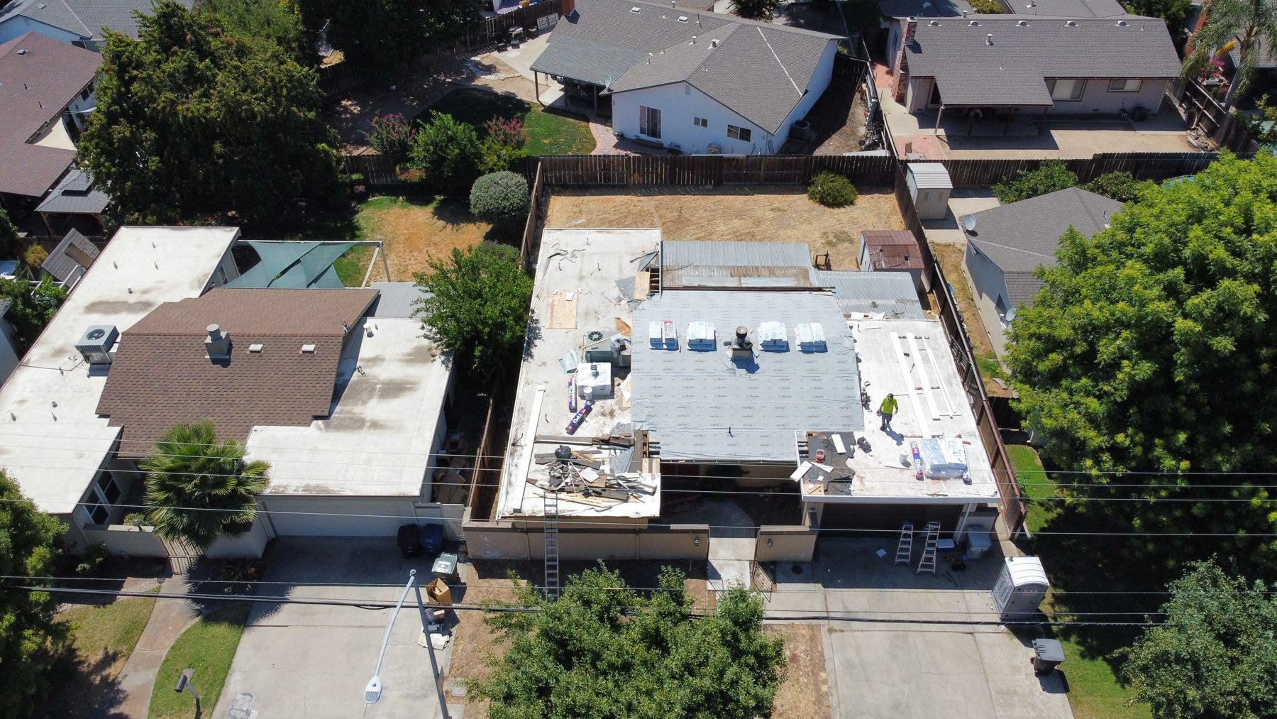 Underlayment ready for shingles