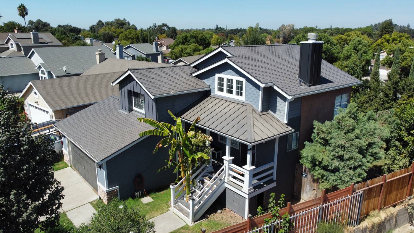 Finished gray home roof